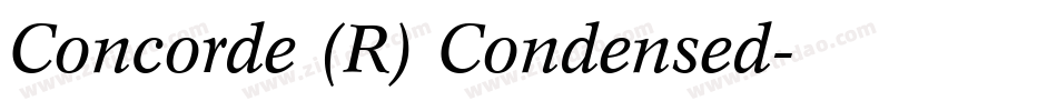 Concorde (R) Condensed字体转换